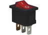 Switch Lemanso LSW05 small red with backlight / KCD1-101-2 6A 250VAC