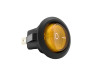 Switch Lemanso LSW07 round yellow with backlight / KCD1-101N-8С 6A 250VAC multiple of 25 pieces