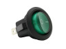Switch Lemanso LSW07 round green with backlight / KCD1-101N-8 6A 250VAC multiple of 25 pieces