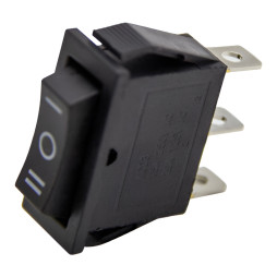 Lemanso LSW18 switch narrow black 3 positions with latch/ KCD3-103 15A 250VAC multiple of 25 pieces