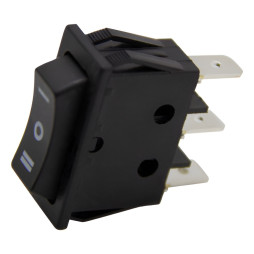 Lemanso LSW19 switch narrow black 3 positions without latch/ KCD3-123-4