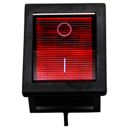 Switch Lemanso LSW31 30A 4pin red with backlight/KCD2-6-201N for welding machine