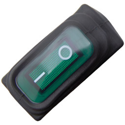 Switch Lemanso LSW36 3PIN green with fix. and with backlight IP45 ON-OFF / KCD3-101NW 15A 250VAC multiple 25 pieces