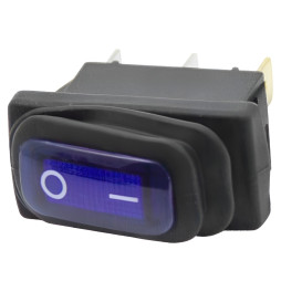 Switch Lemanso LSW36 3PIN blue with fix. and with backlight IP45 ON-OFF / KCD3-101NW 15A 250VAC multiple 25 pieces