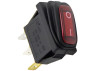 Switch Lemanso LSW36 3PIN red with fix. and with backlight IP45 ON-OFF / KCD3-101NW 15A 250VAC multiple of 25 pieces