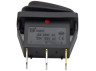 Switch Lemanso LSW36 3PIN red with fix. and with backlight IP45 ON-OFF / KCD3-101NW 15A 250VAC multiple of 25 pieces