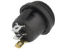 Switch Lemanso LSW37 3PIN green with fix. IP45 ON-OFF / KCD1-5-101NW 6A 250VAC multiple of 25 pieces