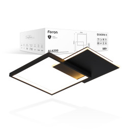 LED surface-mounted chandelier Feron AL6200 QUADRO S 50W black
