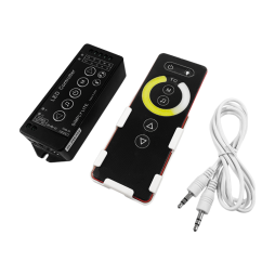 Controller W+WW RF Music 2-channel 12A 12-24V Radio - Touch 6 buttons #156