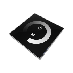 Dimmer with terminals black single-channel 4A 12-24V- Touch panel 2 buttons #162