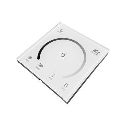 Dimmer with terminals white 12A 12-24V- Touch panel 6 buttons #163