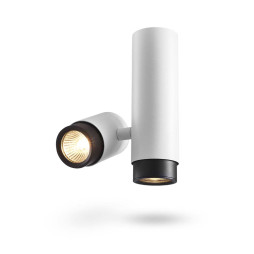 VIDEX lamp for lamp GU10 SPF07 surface mounted swivel double white + black ring