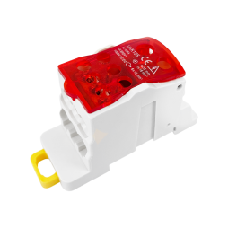 Distribution block on DIN-rail Lemanso 125A LMA2665 (UKK125A) red Lemanso