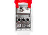 Distribution block on DIN-rail Lemanso 125A LMA2665 (UKK125A) red Lemanso