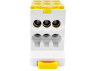 Distribution block on DIN-rail Lemanso 125A LMA2666 (UKK125A) yellow Lemanso