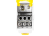 Distribution block on DIN-rail Lemanso 125A LMA2666 (UKK125A) yellow Lemanso