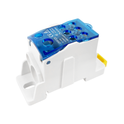 Distribution block on DIN-rail Lemanso 125A LMA2667 (UKK125A) blue Lemanso