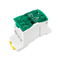 Distribution block on DIN-rail Lemanso 125A LMA2668 (UKK125A) green Lemanso