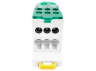 Distribution block on DIN-rail Lemanso 125A LMA2668 (UKK125A) green Lemanso