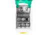 Distribution block on DIN-rail Lemanso 125A LMA2668 (UKK125A) green Lemanso