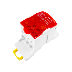 DIN-rail distribution block Lemanso 80A LMA2661 (UKK80A) red Lemanso