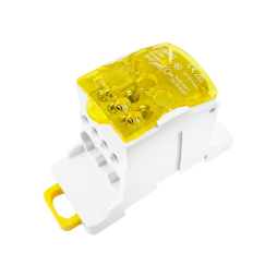 DIN-rail distribution block Lemanso 80A LMA2662 (UKK80A) yellow Lemanso