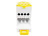 DIN-rail distribution block Lemanso 80A LMA2662 (UKK80A) yellow Lemanso