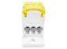 DIN-rail distribution block Lemanso 80A LMA2662 (UKK80A) yellow Lemanso