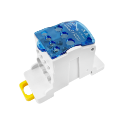 DIN-rail distribution block Lemanso 80A LMA2663 (UKK80A) blue Lemanso