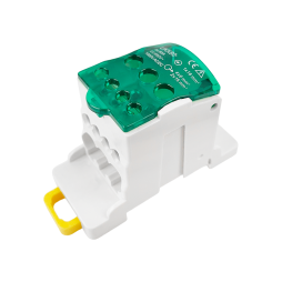 DIN-rail distribution block Lemanso 80A LMA2664 (UKK80A) green Lemanso