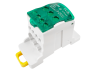 DIN-rail distribution block Lemanso 80A LMA2664 (UKK80A) green Lemanso
