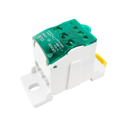 DIN-rail distribution block Lemanso 80A LMA2664 (UKK80A) green Lemanso