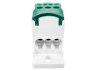 DIN-rail distribution block Lemanso 80A LMA2664 (UKK80A) green Lemanso