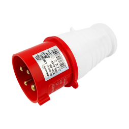 Portable plug (VP) 32A/4p (3p+n) 380-415V IP44 red LEE-024 LM2003 Lemanso