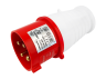 Portable plug (VP) 32A/4p (3p+n) 380-415V IP44 red LEE-024 LM2003 Lemanso