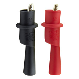 Crocodile in figured cambric for gray probes dia. 2mm Lemanso sold in multiples of 20 pieces (10 red + 10 black) LM9106