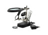 Desktop magnifier with stand for soldering iron d=90mm + 2 magnifiers d=34mm Lemanso with 5 LED backlight + power supply unit (in set)/ 3*AA and 2 cro
