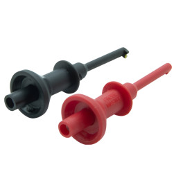 2mm dia. probe tip Lemanso (1 red + 1 black) LM9105