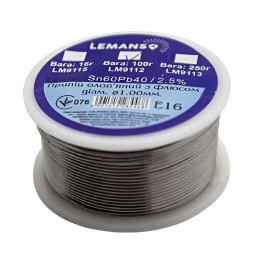 Solder in bay Lemanso 2.5% 1.0 mm 100 g / LM9112