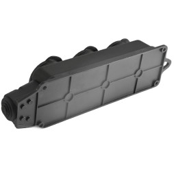 Block 3 sockets with grounded rubber LMA062 Lemanso