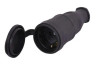 Grounded socket with cover, rubber LMA053 Lemanso