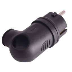 Plug with grounding Kutova 16A rubber / LMA077 Lemanso