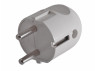 Straight plug with grounding white / LMA008 Lemanso