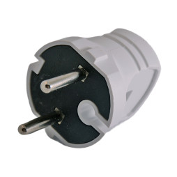 Straight plug without grounding white / LMA028 Lemanso