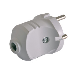 Straight plug without grounding white / LMA028 Lemanso