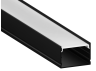 Aluminum profile for LED strip AL-113 2 meters black surface mounted LEDUA