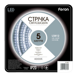 LED strip Feron LS612 12V 9.6W/m 4000K (5 metres in a reel)