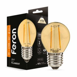 LED lamp Feron Filament LB-61 2W E27 2700K gold
