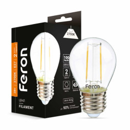 LED lamp Feron Filament LB-61 2W E27 2700K transparent