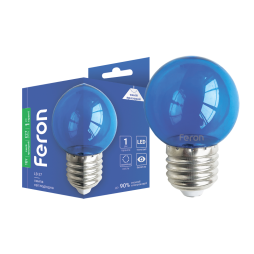 LED decorative lamp Feron LB-37 1W E27 blue transparent